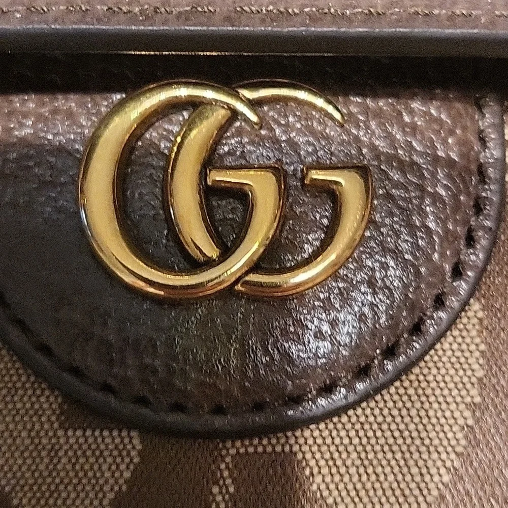 Gucci Diana NM Bamboo Handle Tote Jumbo GG Canvas Medium Brown - Picture 10 of 12